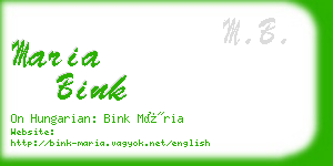 maria bink business card